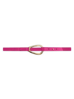 Women's L'adorable Leather Belt - Magenta - Size Small - Magenta - Size Small
