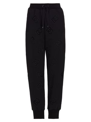 Women's Laser Cut Logo Sweatpants - Black - Size 0