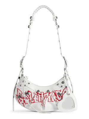 Women's Le Cagole XS Shoulder Bag In DIY Metal - White