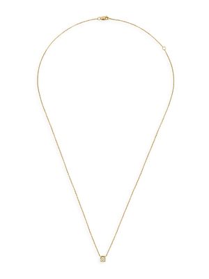 Women's Le Cube Diamant 18K Yellow Gold & 0.07 TCW Diamond Small Pendant Necklace - Yellow Gold
