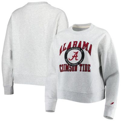 Women's League Collegiate Wear Ash Alabama Crimson Tide Boxy Sweatshirt