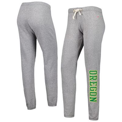 Women's League Collegiate Wear Heather Gray Oregon Ducks Victory Springs Tri-Blend Jogger Pants