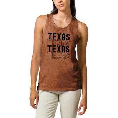 Women's League Collegiate Wear Texas Orange Texas Longhorns Stacked Name Racerback Tank Top in Burnt Orange