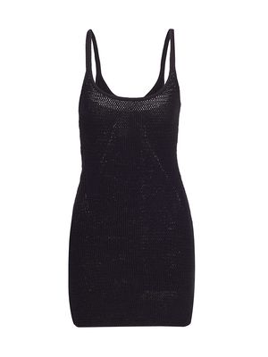 Women's Lena Organic Cotton Mini Dress - Black - Size Small