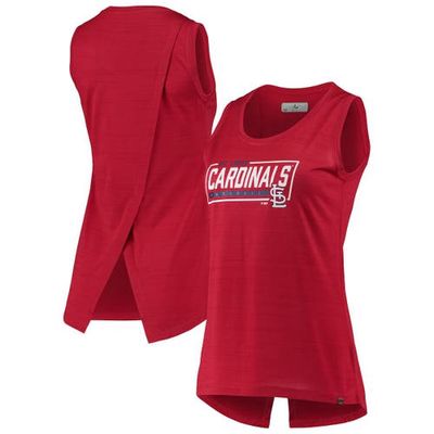 Women's Levelwear Heathered Red St. Louis Cardinals Freedom Boxed-In Tank Top in Heather Red
