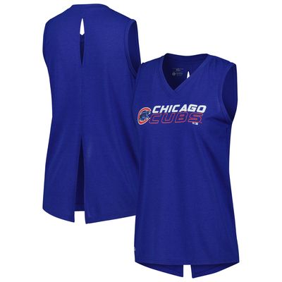 Women's Levelwear Royal Chicago Cubs Paisley Chase V-Neck Tank Top