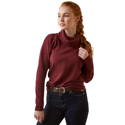 Women's Lexi Sweater in Tawny Port Cotton/Spandex, Size: XS by Ariat