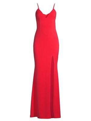 Women's Lilianne Stretch Slip Gown - Papaya - Size Large