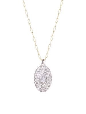 Women's Lillian 14K Two-Tone Gold & Diamond Pendant Necklace - Gold - Gold