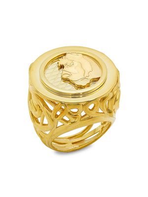 Women's Lioness 14K-Gold-Plated Cocktail Ring - Gold - Size 6 - Gold - Size 6