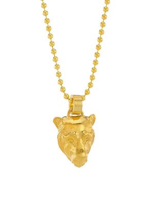 Women's Lioness 14K-Gold-Plated Pendant Necklace - Gold - Size 20 - Gold - Size 20