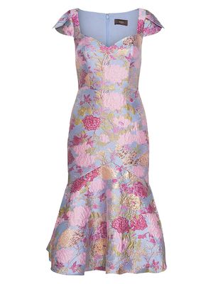 Women's Logen Floral Jacquard Cocktail Dress - Wisteria - Size 2