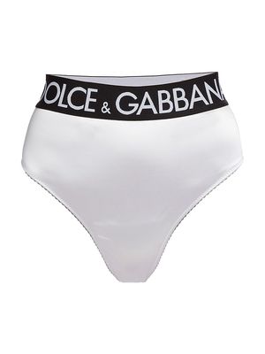 Women's Logo High-Waisted Bikini-Cut Brief - Optic White - Size XS