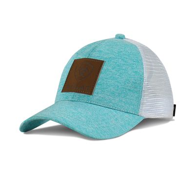 Women's Logo patch cap in Turquoise Leather, Size: OS by Ariat