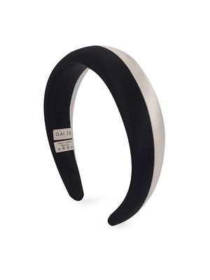 Women's Loretha Hybrid Silk Headband - Black White - Black White