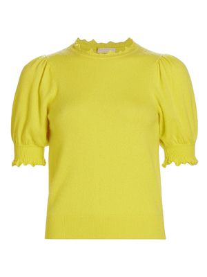 Women's Lotta Cashmere Top - Limonite - Size Medium