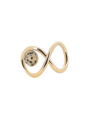 Women's Louise Gold-Plated & Dalmatian Jasper Ring - Gold - Size 5 - Gold - Size 5