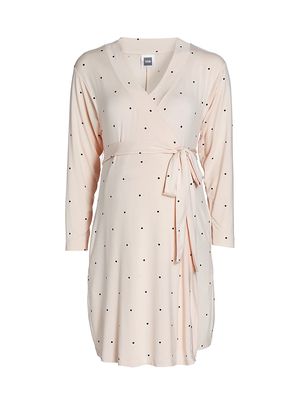 Women's Lounge Second-Skin Robe - Dots - Size XS