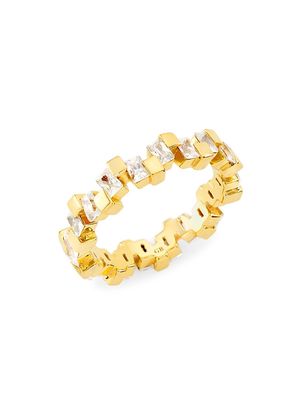 Women's Love Defined 2.0 18K-Gold-Plated & Cubic Zirconia Block Stone Ring - Size 7 - Gold - Size 7