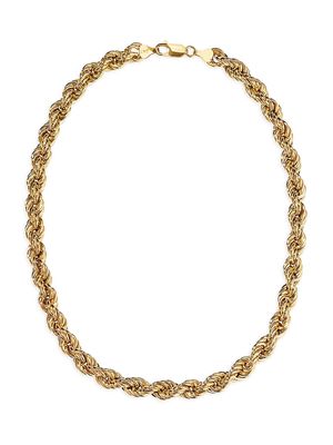 Women's Lucia Goldtone Sterling Silver Twisted Rope Necklace - Gold - Gold