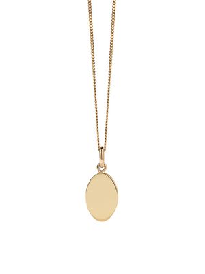 Women's Lucia Melrose Goldtone Sterling Silver Oval Pendant Necklace - Gold - Gold