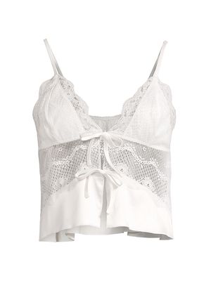 Women's Lucille Satin Camisole - Ivory - Size XS