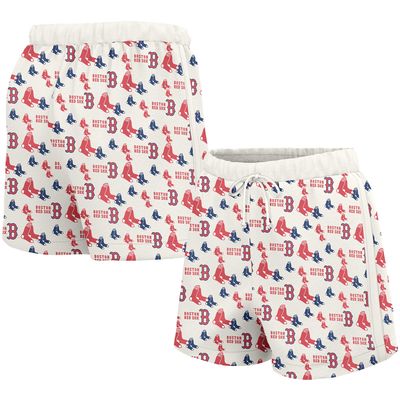 Women's Lusso White Boston Red Sox Marge Shorts
