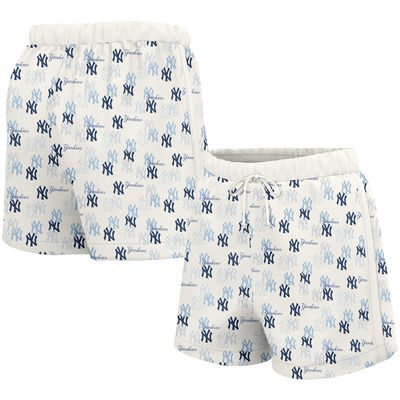 Women's Lusso White New York Yankees Marge Shorts