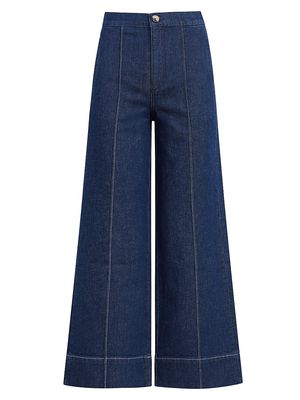 Women's Madison Wide-Leg Ankle-Crop Jeans - Rinse - Size 27