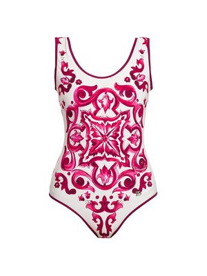 Women's Maiolica One-Piece Swimsuit - Fuxia - Size XS