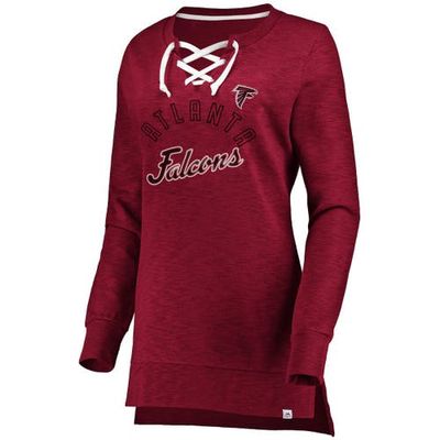 Women's Majestic Red Atlanta Falcons Hyper Lace-Up Tunic Sweatshirt