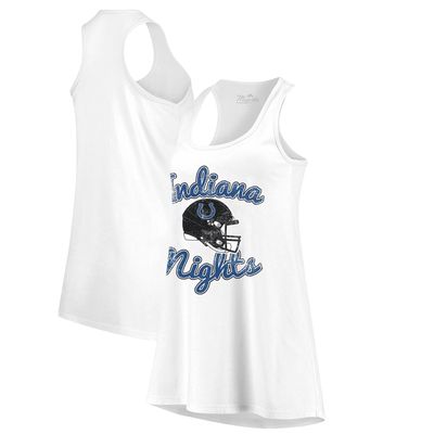 Women's Majestic Threads White Indianapolis Colts Indiana Nights Alternate Racerback Tank Top