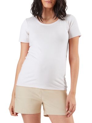 Women's Mama Embroidered Maternity T-Shirt - White - Size Medium - White - Size Medium