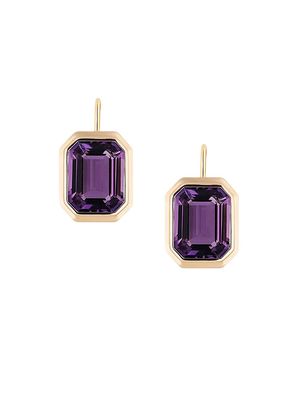 Women's Manhattan 18K Gold & Amethyst Drop Earrings - Purple - Purple