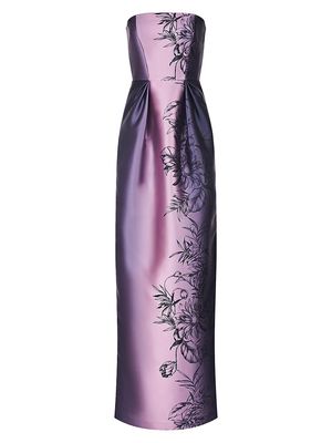 Women's Marisol Strapless Mikado Column Gown - Size 8