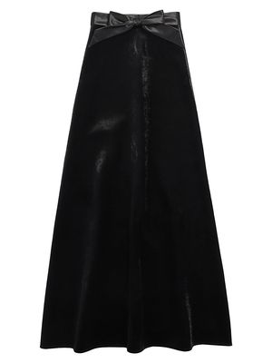 Women's Maxi A-Line Skirt - Black - Size 2