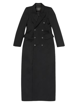 Women's Maxi Hourglass Coat - Black - Size 2