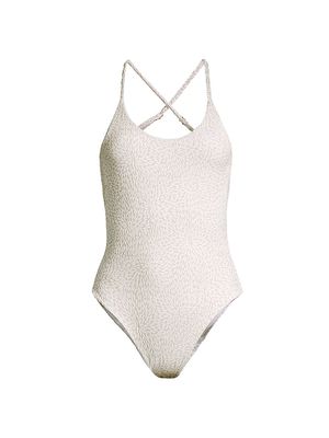 Women's Merida Jacquard One-Piece Swimsuit - White - Size 2 - White - Size 2