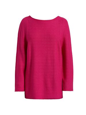 Women's Merino Wool Sweater - Magenta - Size Medium