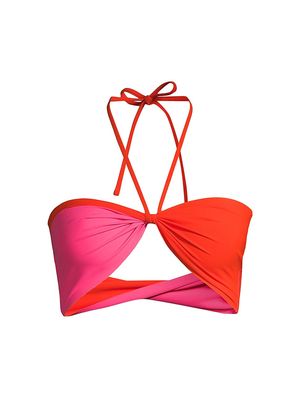 Women's Metamorphosis Convertible Bikini Top - Red Dahlia - Size Small