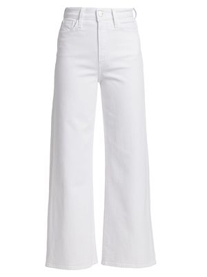 Women's Mia Straight-Leg Mid-Rise Jeans - White - Size 28