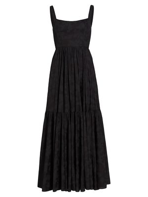 Women's MICHELLE SMITH x Saks Eva Tiered Maxi Dress - Black - Size Large - Black - Size Large
