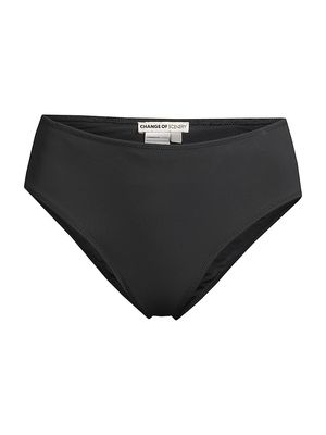 Women's Mid-Rise Bikini Bottom - Black - Size Small