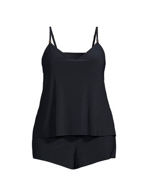 Women's Mila Romper One-Piece Swimsuit - Black - Size 8W - Black - Size 8W