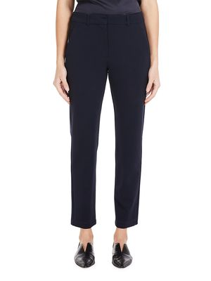 Women's Milano Stretch Cropped Trousers - Navy - Size Small