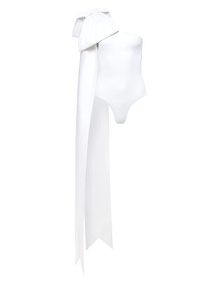 Women's Milly White With Bow Swimsuit - White - Size Large - White - Size Large