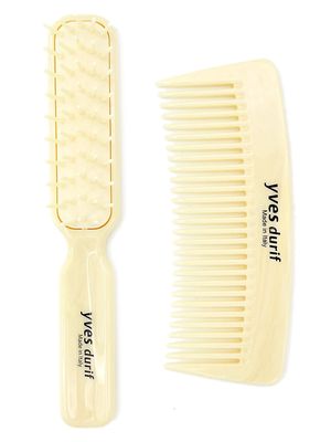 Women's Mini Brush & Comb Set - Ivory