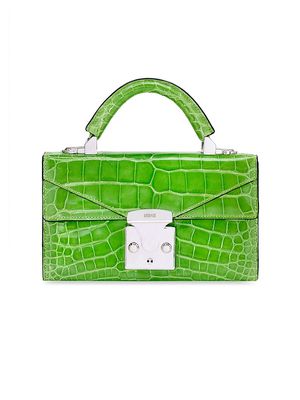 Women's Mini Top Handle 2.0 Crocodile Bag - Lime - Lime