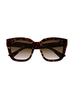 Women's Minimal 54MM Cat Eye Sunglasses - Havana