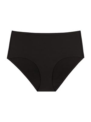 Women's Moderate Absorbent Period & Leak Proof High-Waist Brief - Black - Size Small - Black - Size Small